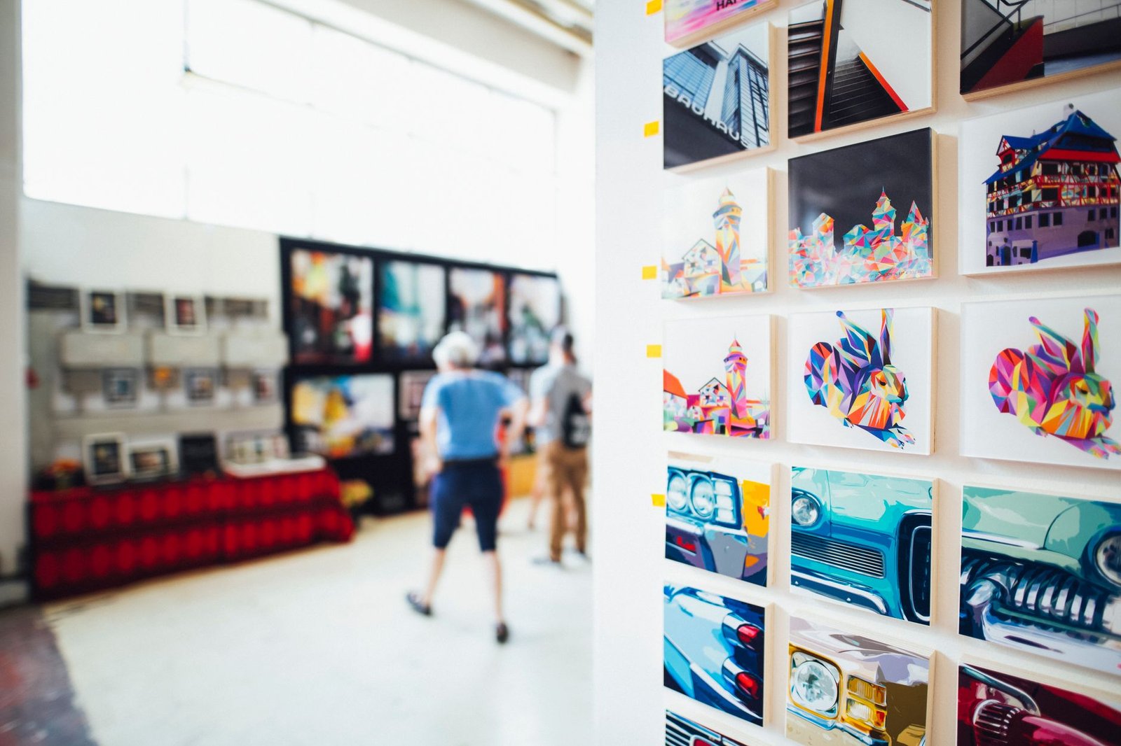 art gallery exhibition paintings