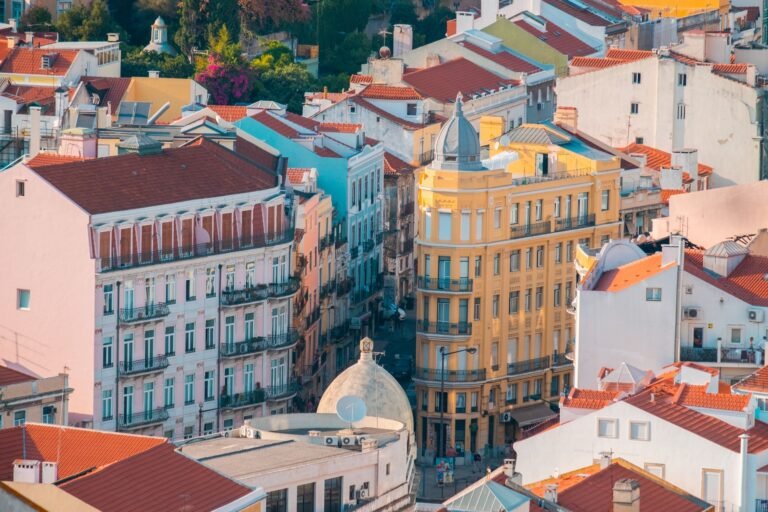 lisbon old residential apartment buildings neighborhood
